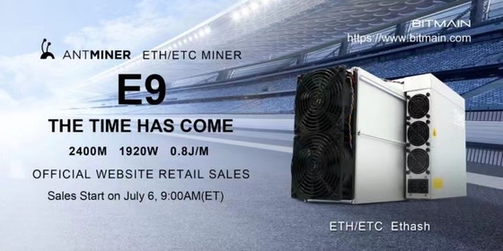 0.8J/M Asic Whatsminer E9Asic พลังประมวลผล 2400M 1920W